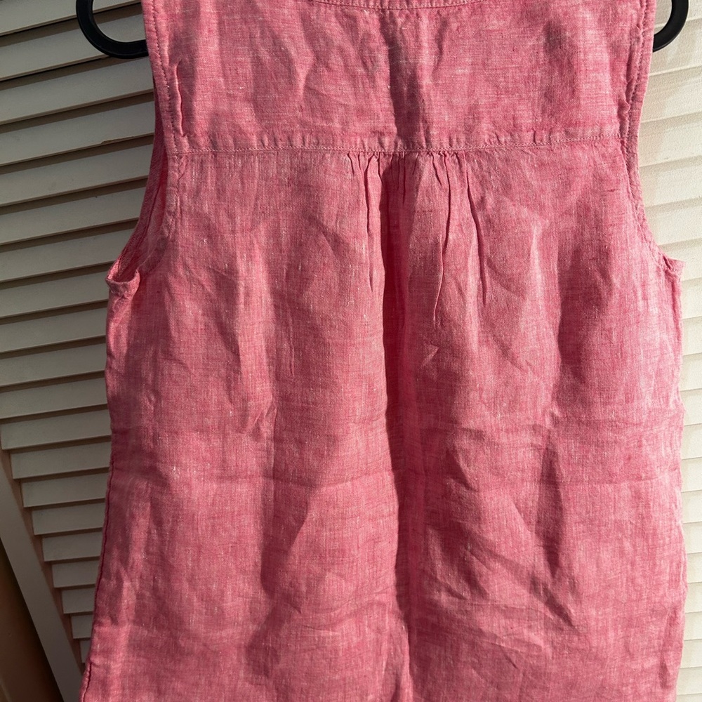 Talbots Pink Sleeveless Mandarin Collar Tank Top - Picture 6 of 9